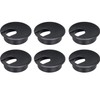 6 PCS Desk Grommet, Black Desk Cable Wire Grommet Cord