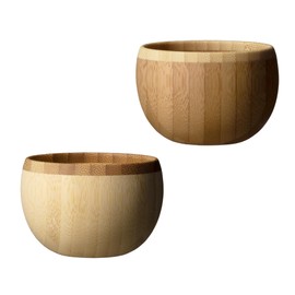 RIVERET MARI Drinking Cup 60ml Pair Set, Bamboo, Dishwasher Safe, White/Brown RV-126WB
