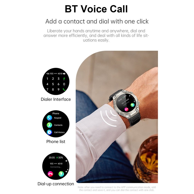 Smartwatch 1.43 Inch AMOLED BT Talk Water Resistant Built in