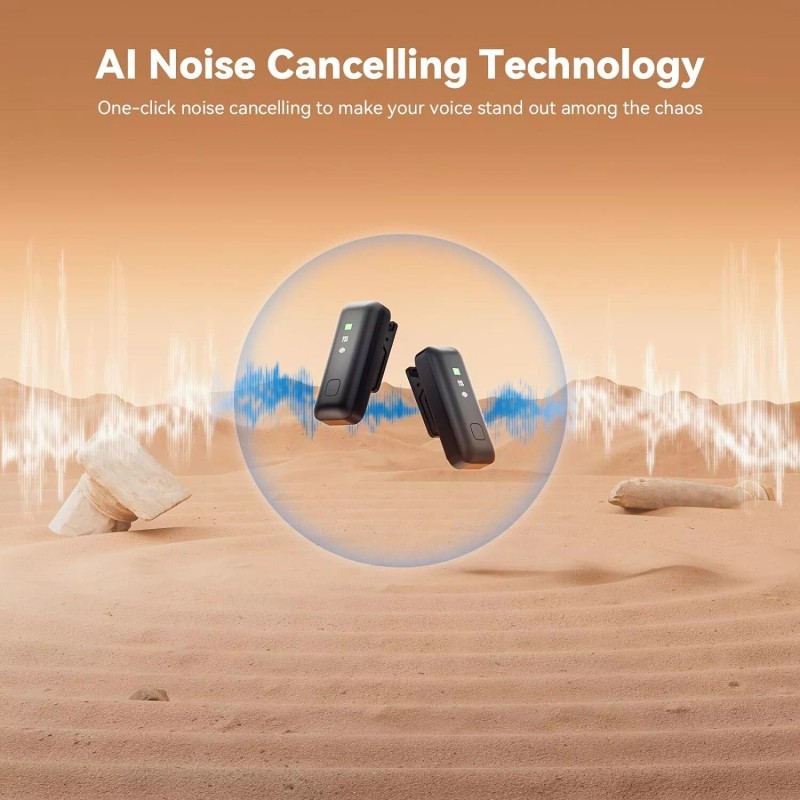 Unbranded Wireless Lavalier Microphone Recording 2x Receivers+2x Mic w/Noise Cancellation