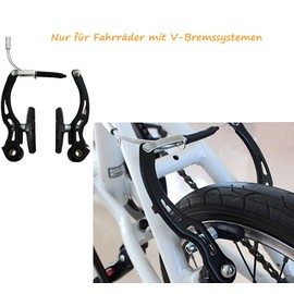 VOARGE V-Brake Brake Pads 2 Pairs Brake Pad Set for Shimano, Tektro, Avid, Sram, XLC and Much More I High Braking Performance, 4 Pieces Brake Pads Brake Shoe Set Front and Rear