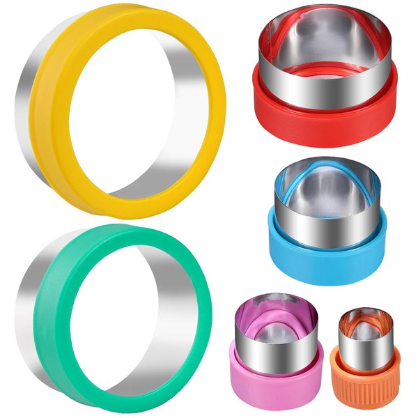 magigift Round Cookie Biscuit Cutter Set, 6 Graduated Circle Pastry