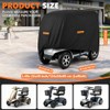 Heavy Duty 840D Mobility Scooter Cover Waterproof (BLACK, L(49 x
