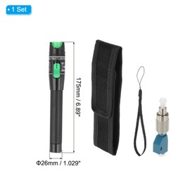 PATIKIL 20mW Visual Fault Locator with 2.5mm Universal Connector FC Male to LC Female Adapter, Optical Red Light Pen Detector Meter for SC/FC/ST Network Testing