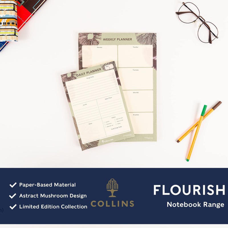 Collins Flourish A5 Daily Desk Pad - To Do List