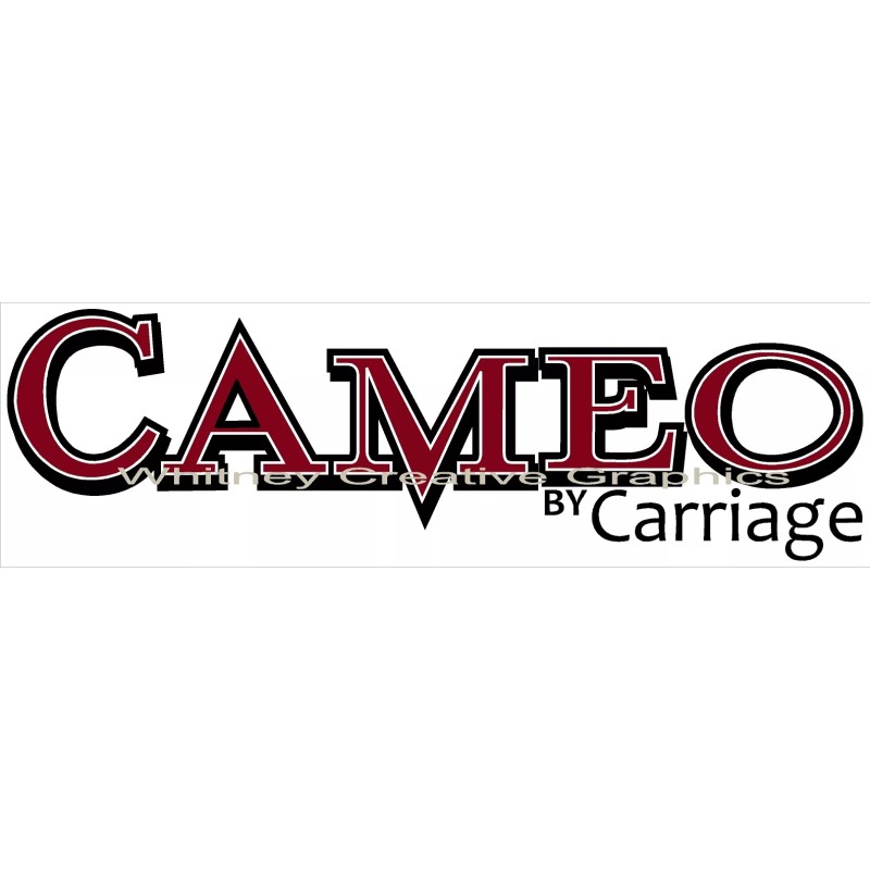 Whitney "CAMEO By Carriage" RV LOGO Graphic decal lettering 40"