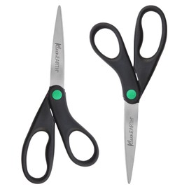 Westcott 15179 8-Inch KleenEarth Recycled Scissors For Office and Home, Black, 2 Pack