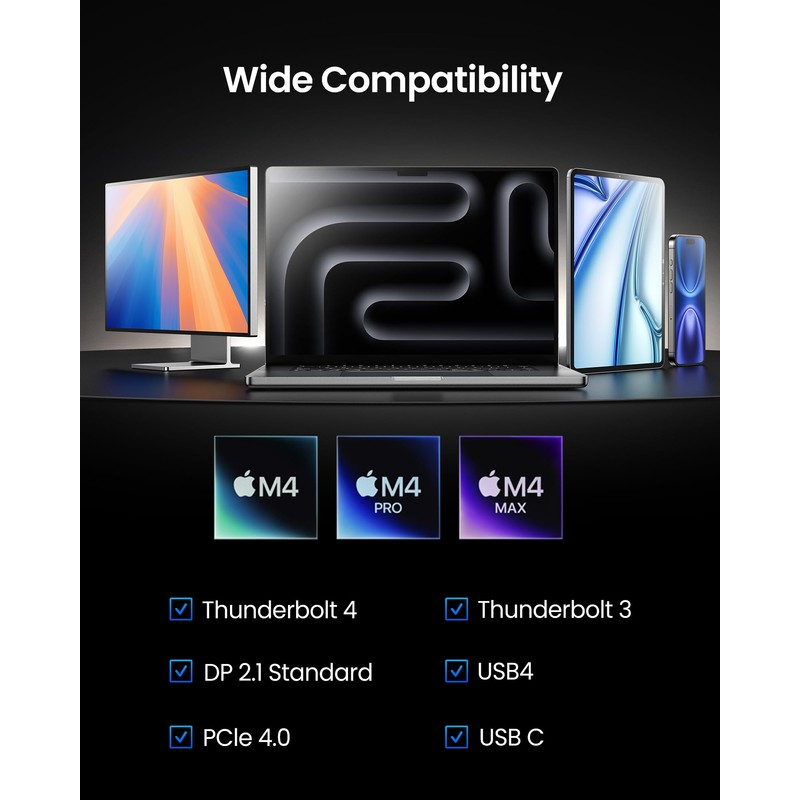 Silkland [Intel Certified] 80Gbps Thunderbolt 5 Cable Prime Braided, up