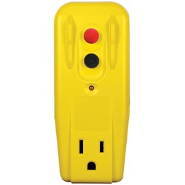 Electriduct Single Outlet GFCI Adapter, 15 Amp Grounded 3-Prong Automatic Reset