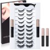 Shoonlo Pestañas Postizas Magneticas Naturales 3D 10 Pares, Set de