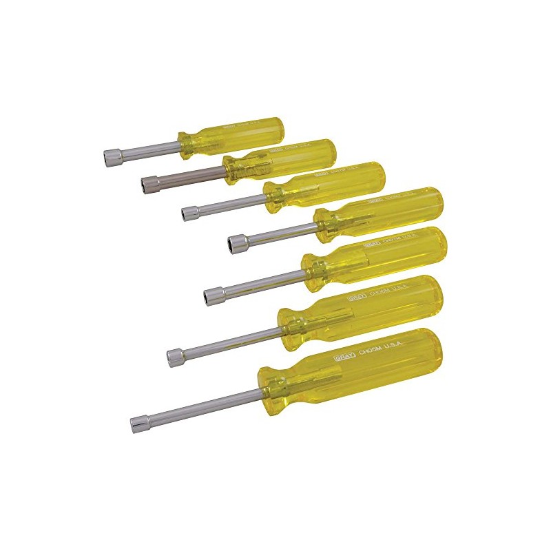 Gray Tools CHS7MA 7 Piece Metric Nut Driver Set, (Fix