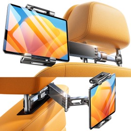LISEN LISEN Extendable Tablet iPad Car Holder Back Seat for Kids, iPad Headrest Mount for Car, Road Trip Must Haves Essentials Tablet iPad Car Mount Accessories Compatible with 2024 iPad Pro Fire