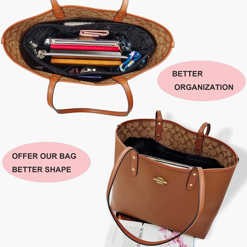 Time Wing Handbag Tote Purse Organizer Insert Bag Liner Shaper