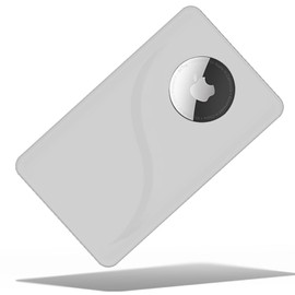 Protective AirTag Case, Store in Your Wallet’s Card Holder, Card-Shaped, Ultra Thin, Prevents Loss, Lightweight, Water Resistant, Impact Resistant, White