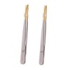SAFIGLE 2sets Electroplated Stainless Steel Eyebrow Tweezers Flat and Oblique