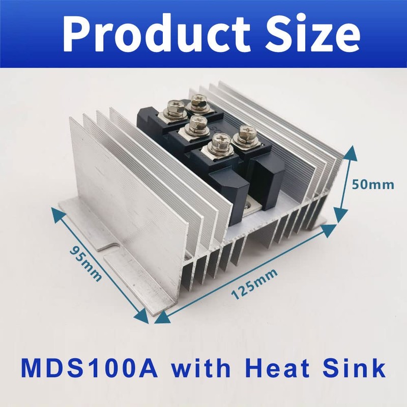 Aigoodele 3 Phase Rectifier Bridge 100Amp MDS100A1600V Diode Bridge Rectifier