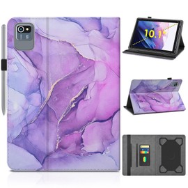 DETUOSI Universal 10 inch Tablet Case for ECOPAD ‎TH-KK12C, Aiprotablet K10, MEIZE ‎D115, Jeazans KT1016, COLORROOM CP30 10.1" Tablet, Folio Leather Protective Cover,2-Angle Viewing Stand,3 Card Slots