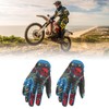 1 Pair Blue Motorcycle Sport Gloves Fashionable Non Slip 2
