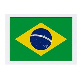 'Brazil Flag' Temporary Tattoo - Water Resistant, Skin-Safe, Non-Toxic Transfer (TO00030634)
