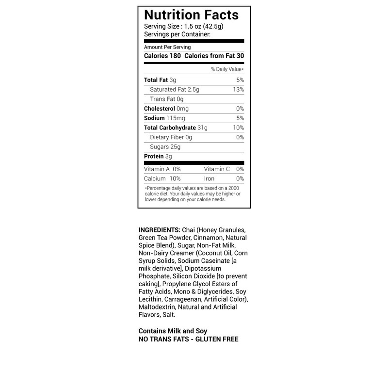 Green Chai Drink Mix - 3 lb Bag