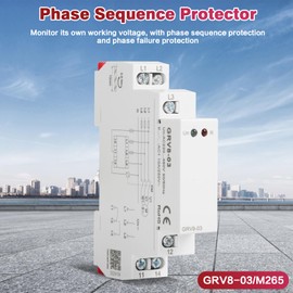 DEWIN Voltage Monitoring Relay, Phase Monitoring Relay GRV8-03 M460 Relay 230V-380V Phase Sequence and Phase Failure Protection Relay