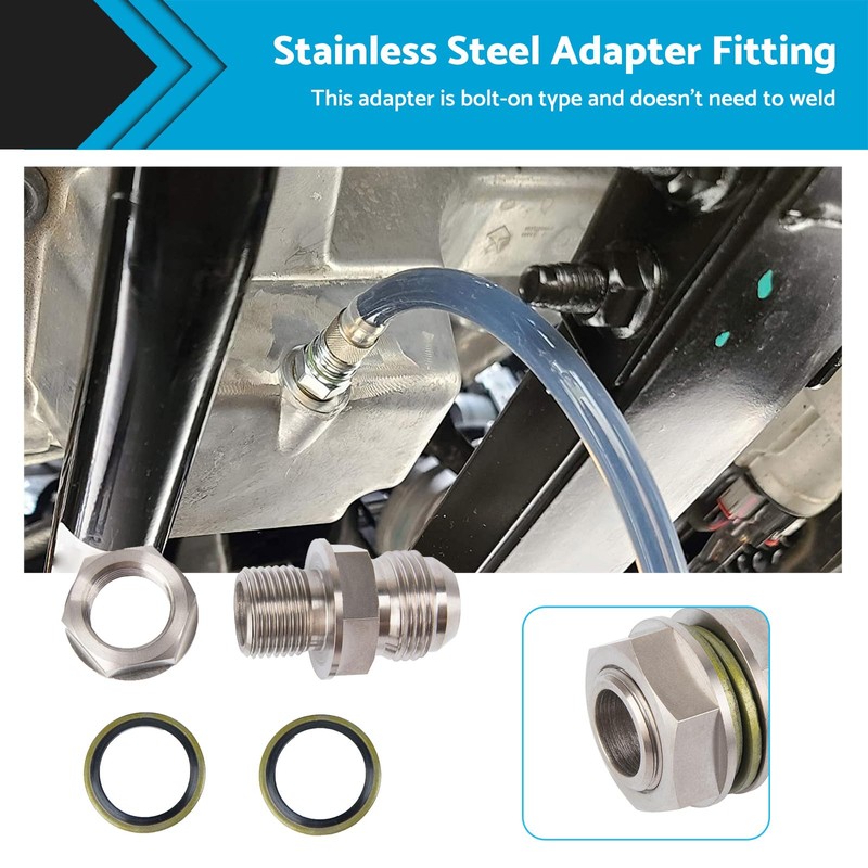 MAX COOL Replacement Turbo Oil Pan Sump Return Drain Adapter