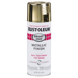 Rust-Oleum 7710830-2PK Stops Rust Bright Coat Metallic Spray Paint, 2 Pack, Gold, 2 Pack