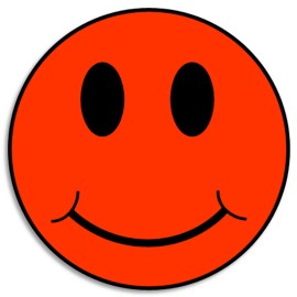 Kiwi Gifts Red Smiley Face - 3 Pack Circle Stickers 3 Inch - Smile Happy Colorful