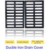 MOSINSBO Cast Iron Drain Grate, 17x12 Outdoor Drain Cover, B