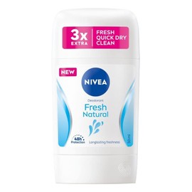 NIVEA Stick Women Fresh Natural, 48H Protection, Pack of 2, 2 x 50 ml