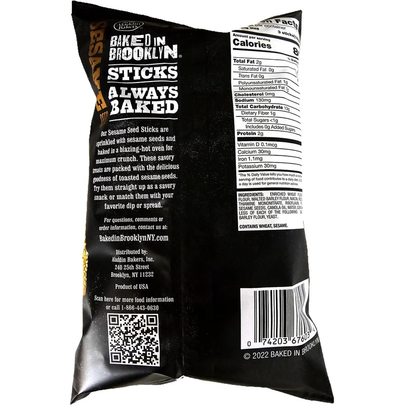 Baked in Brooklyn Sticks Certified Kosher - Sesame - Pack
