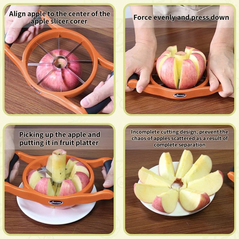 Newness 5.12 Inch Extra Large Apple Slicer, Heavy Duty Apple