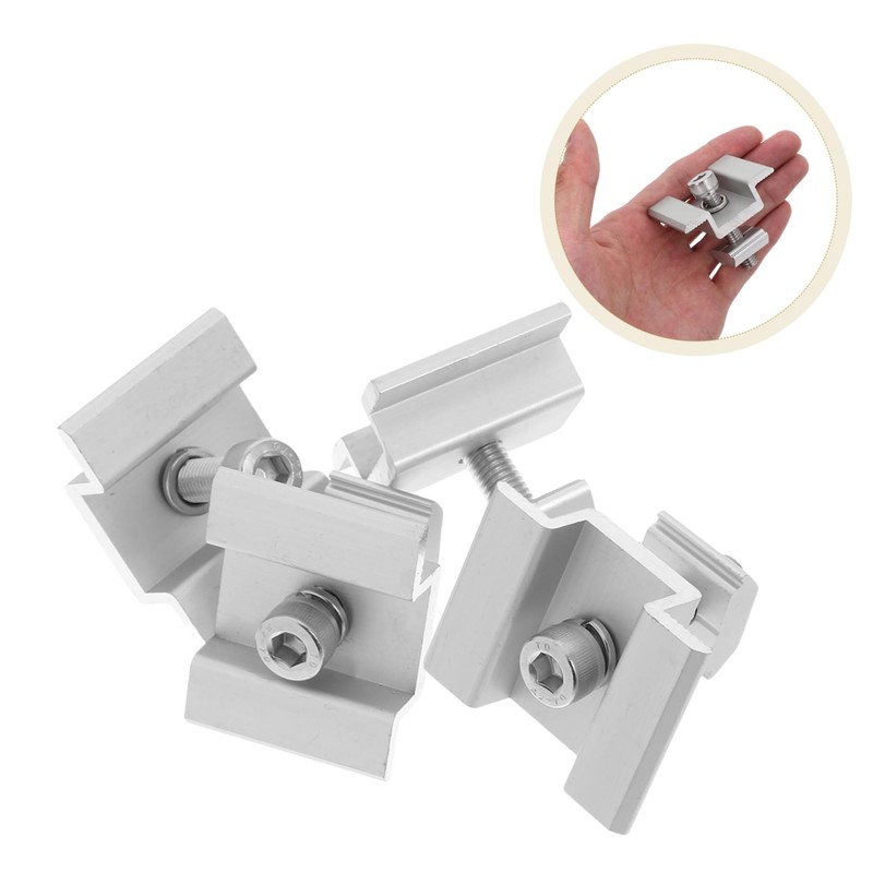 CIYODO 4 Pcs Solar Panel Clamps Mounting Brackets for Roofs