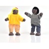 Jzszera Dolls House People of 7 Wooden Figure Set and