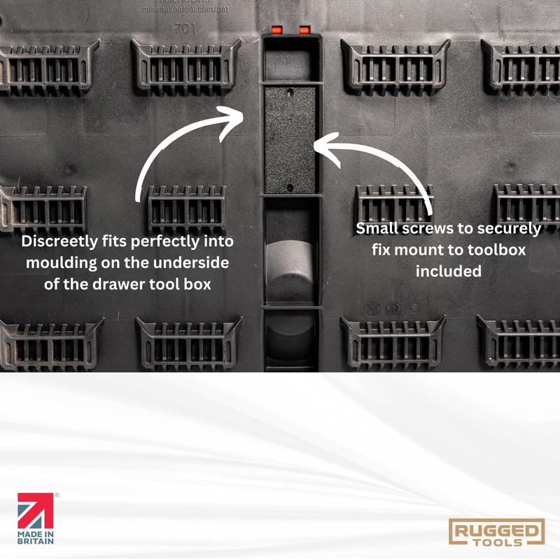 Rugged Tools Airtag Mount - Compatible with Milwaukee Pack Out