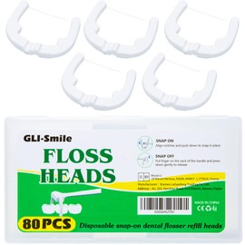 Ultraclean Access Flosser Refill Heads, Effective Plaque Removal for Proper Oral Care & Hygiene, Durable Flosser Refill Heads, PFAS Free, Mint Flavor, 80ct