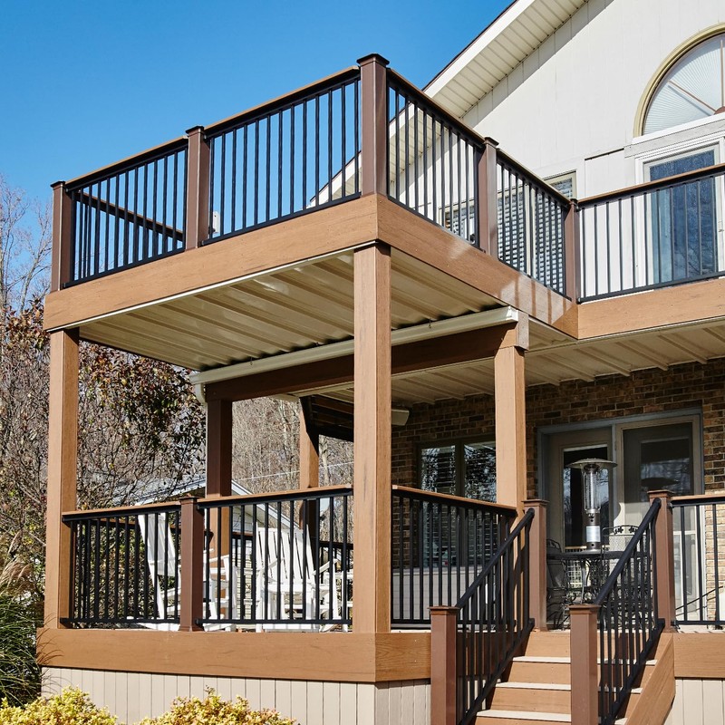 HYPERGIANT 56 Pack 36" Aluminum Deck Balusters,3/4" Round Deck Railing