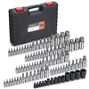 RIMKOLO 92-Piece Allen and Torx Bit Socket Set, 1/4" 3/8"