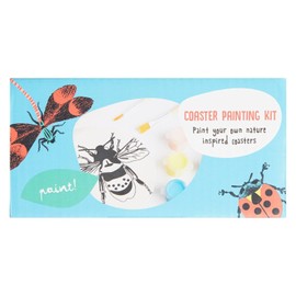 RHS Royal Horticultural Society Paint Your Own Coasters Kit for Children, Bees and Bugs Design, Kids Painting Craft, Art, Gift, Girls and Boys Arts and Craft Supplies, Birthday, Gift