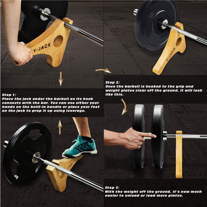 Yes4All Deadlift Jack/Barbell Stand – Holds 600lb Barbell Plates for