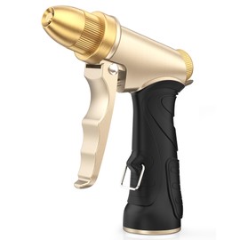 RAINPOINT Heavy Duty Metal Spray Nozzle for Garden Hose, High Pressure Garden Hose Nozzle with Adjustable Spray Patterns for Watering Plants, Car Washing, and Pet Showering (2 pcs)