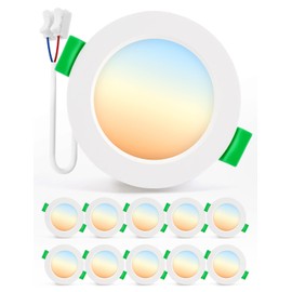 Bojim LED Recessed Spotlight, 230 V, LED Spotlights, 4 W, 55 mm - 68 mm, Hole Size, Warm White, Neutral White, Cool White, Ceiling Spotlights, LED, Flat, Swivelling for Bathroom, Living Room