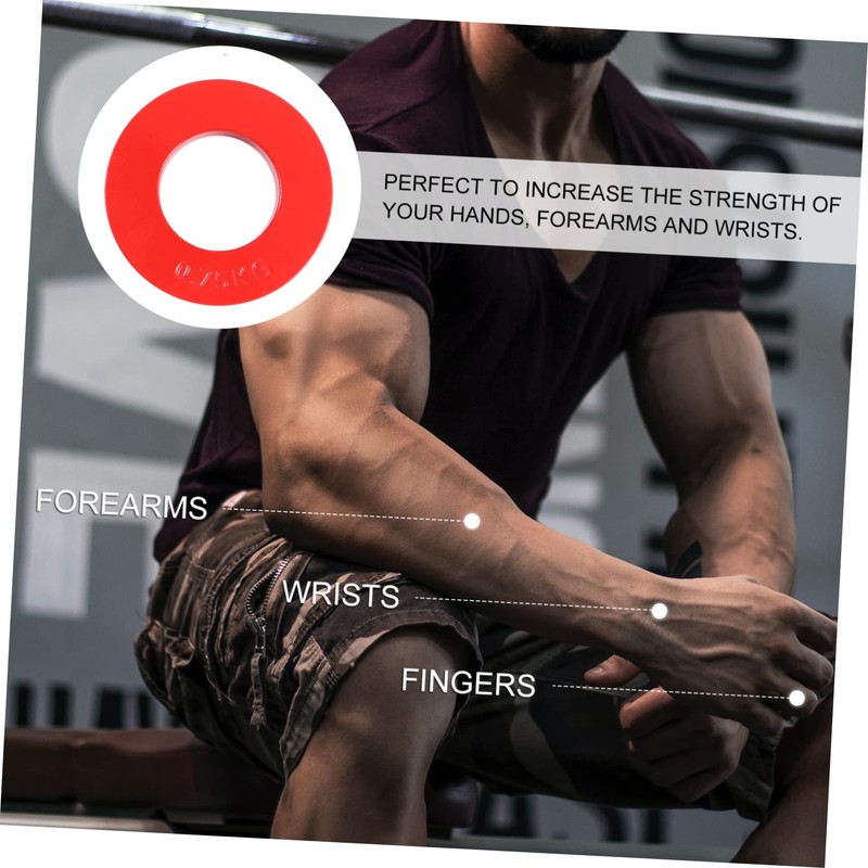 KOMBIUDA Grip Strengthener Large Single Hole Barbell Plate Counterweight Plate