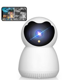 Cámara De Seguridad Interior Wifi Inalámbrica 4MP Con Alarma,Cámara de Vigilancia Doméstica Audio Bidireccional para Casa Con App Control,Detección de Movimiento,Visión Nocturna A Todo Color,IP66