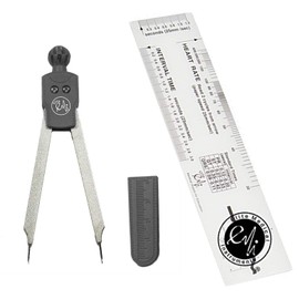 EMI Premium Quality Deluxe EKG Caliper and EKG Ruler Pocket Reference Guide Combination Set EKR-453