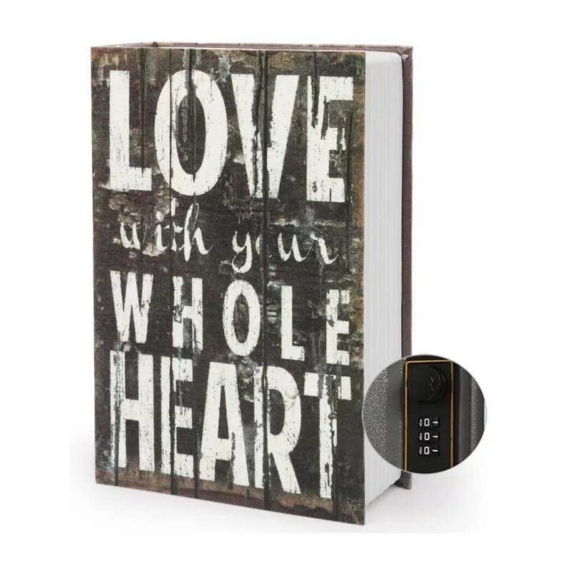 itek Hidden Metal Book Safe Diversion Storage Box Home Anti