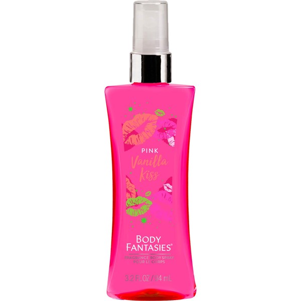 Body Fantasies Signature Pink Vanilla Kiss Fantasy Body Spray, 3.2 fl oz