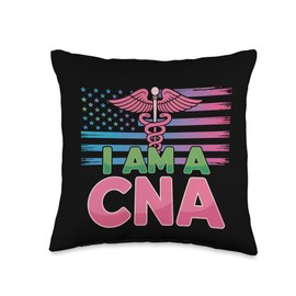 CNA Stuff Women Certified Nurse Certified Nursing Assistant Throw Pillow