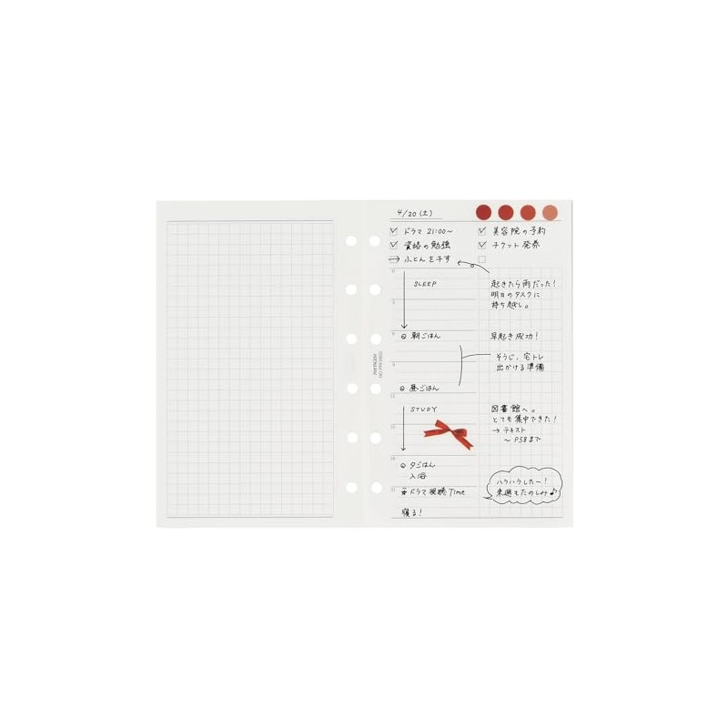 Noritsu Petit Pagem PRF2602 Personal Organizer, Refill, Mini 6, One