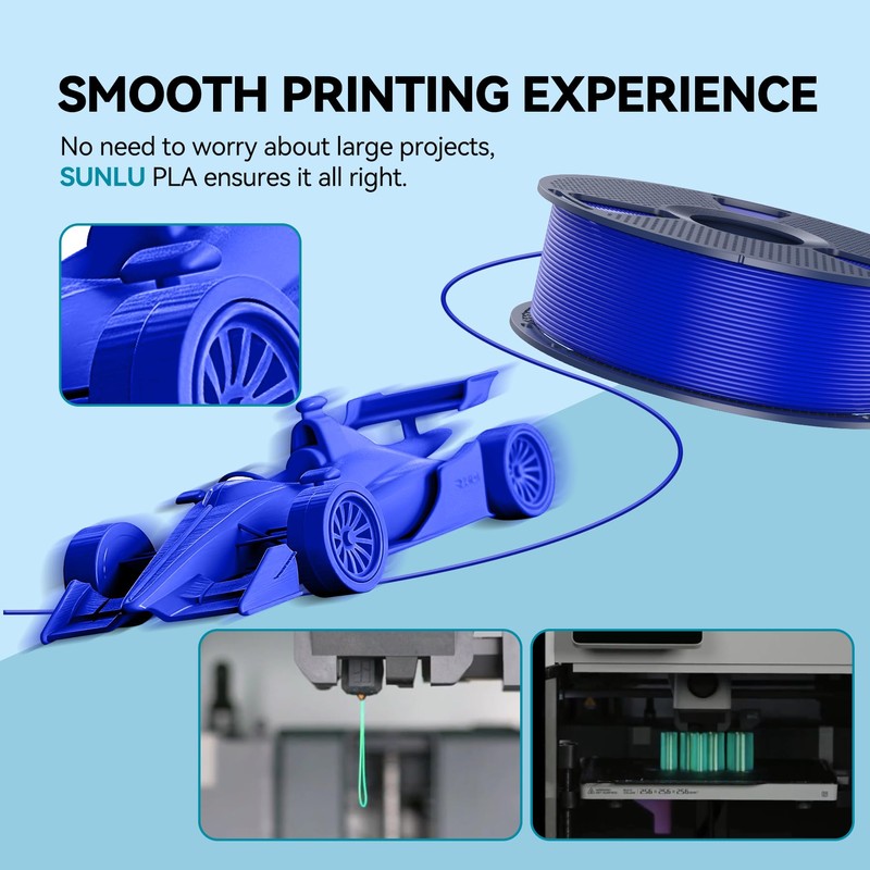 SUNLU PLA 3D Printer Filament PLA Filament 1.75mm, Neatly Wound